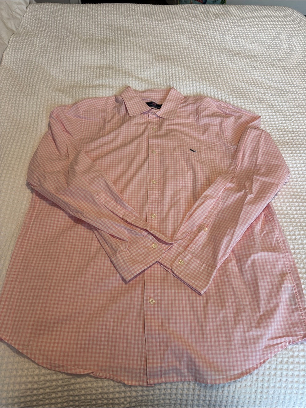 Vineyard Vines classic Fit Men's Tucker shirt Pink Gingham Button-Down Shirt